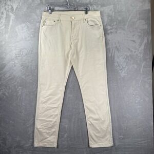 Mugsy Jeans men's 36x31 Masons Denim White Cream Stretch Classic Fit Athletic